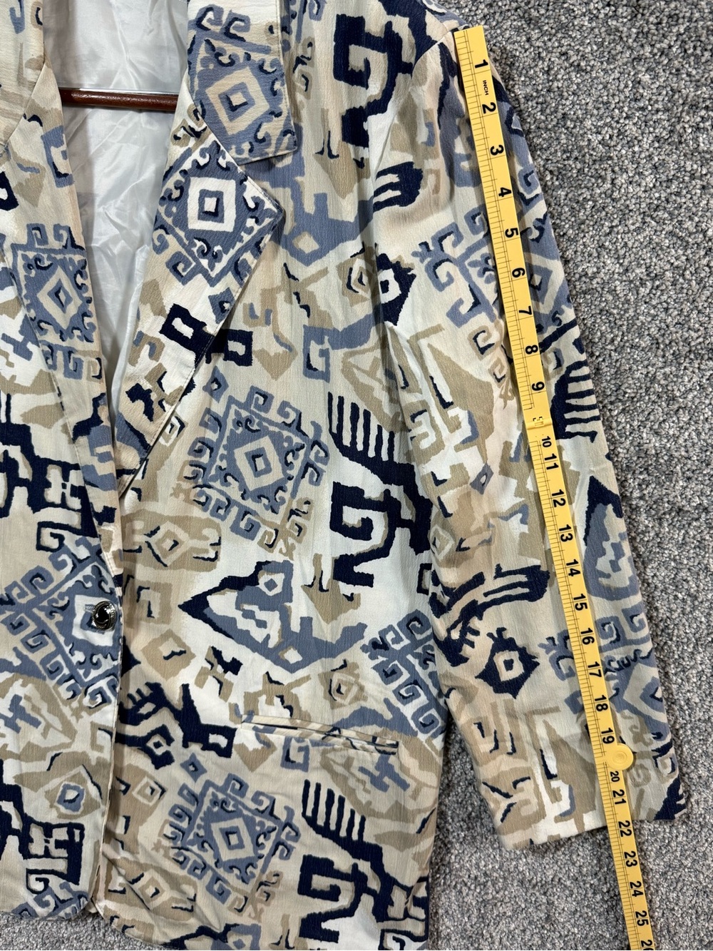 Vintage Toni Garment for C.C. Magic Blazer Womens Medium Abstract Aztec USA - Picture 9 of 12